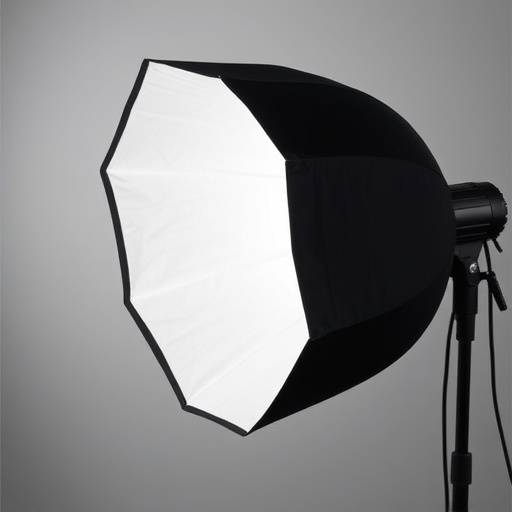 A softbox light modifier.